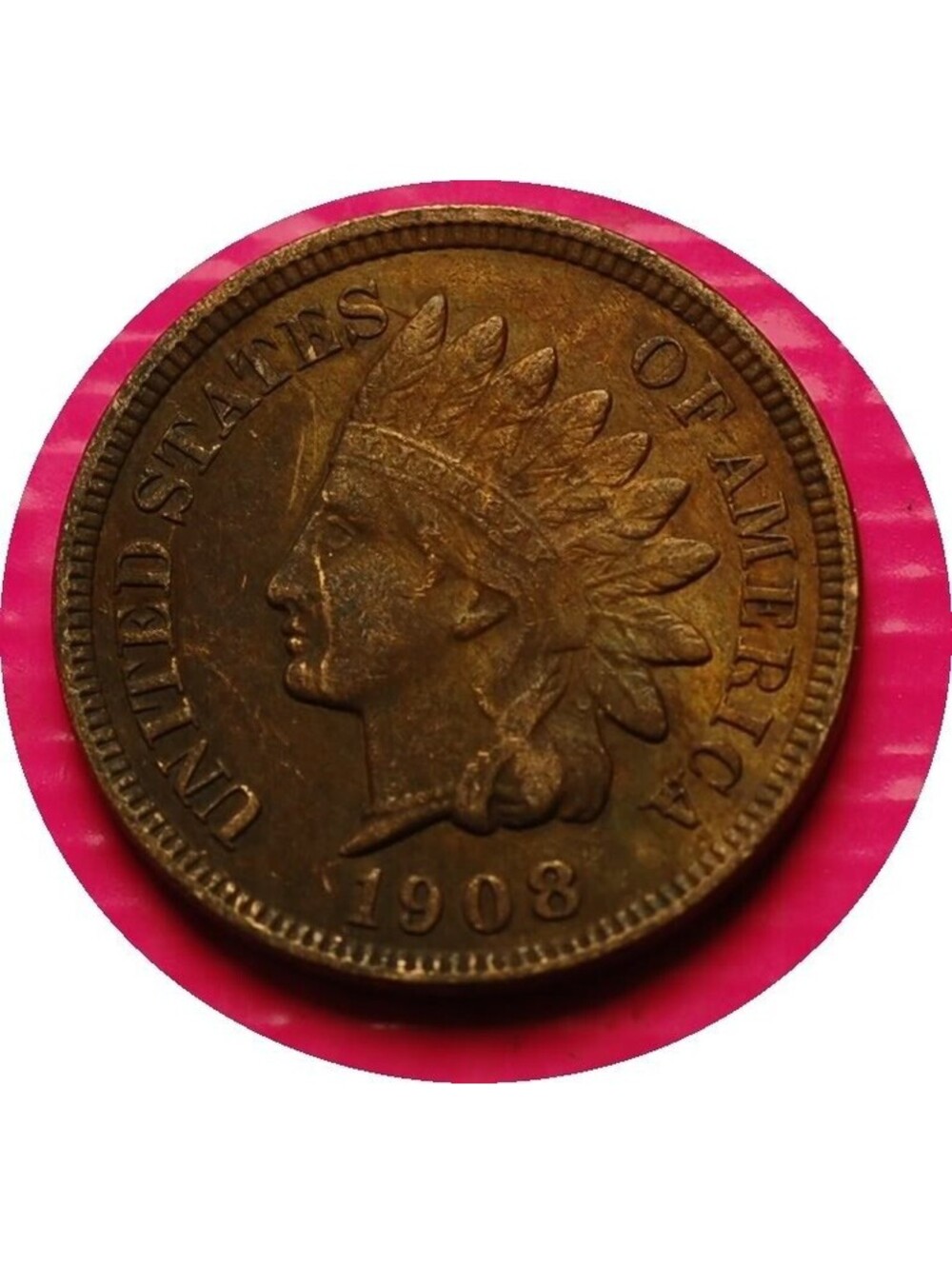 W375 1908 Indian Head Cent Penny 1c - Check Out Our Store 🤎🤎THE COLOR🤎🤎